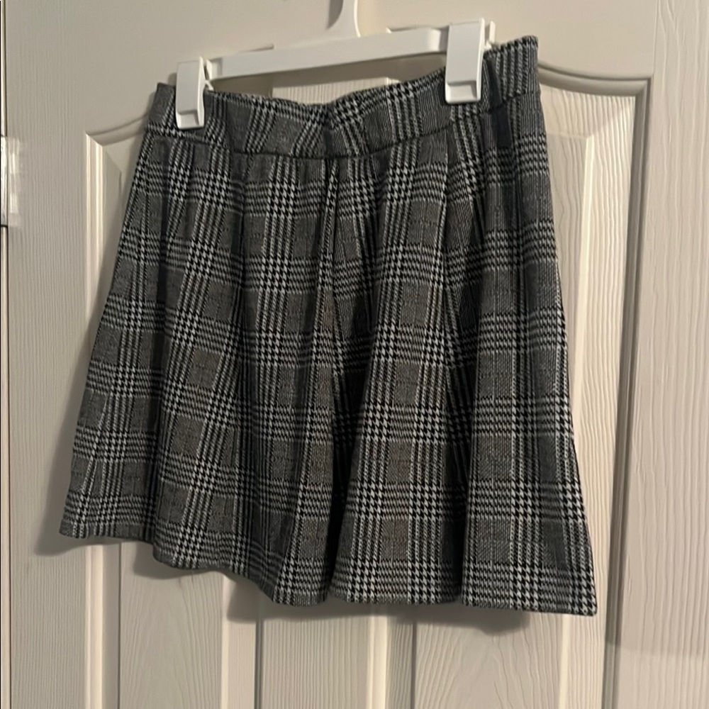 Jolt Blue and Black Mini Skater Skirt